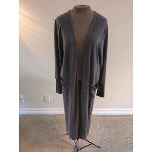 Magnolia  Cardigan SM Gray Womens Open Front Knit Beachy Duster Cardigan